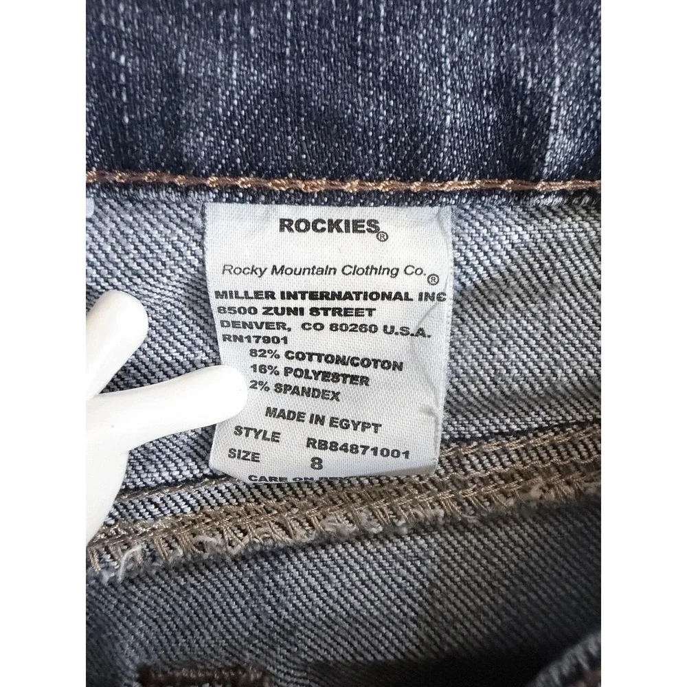 VRockies‎ Rocky Mountain Capri Jeans Size 8 Blue Denim Stretch